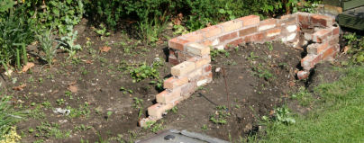 First bricks laid